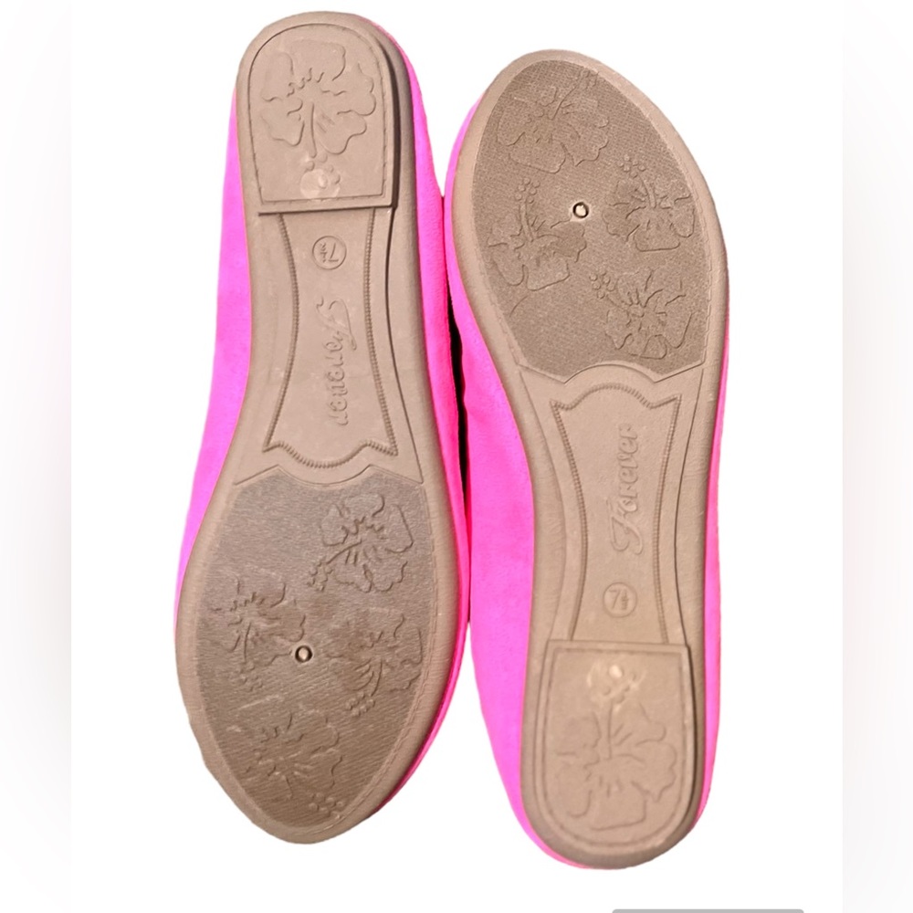 NWOT💖 HOT PINK BALLERINA SHOES! Forever 21 Brand! Women’s Size 7 1/2 🩷 - Picture 5 of 7